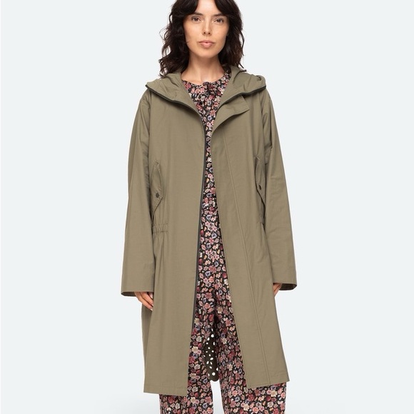 Like New SEA New York Elodie Windbreaker, Army - Picture 3 of 10